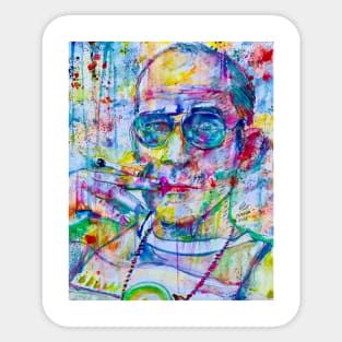 HUNTER S. THOMPSON watercolor portrait .1 Sticker